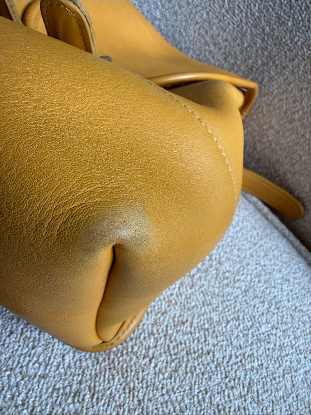 Coach Mustard Leather Drawstring Backpack - Picture 9 of 14